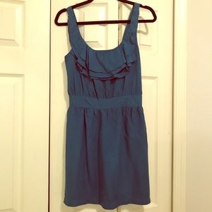 Loft Teal Blue Micro-Suede Dress